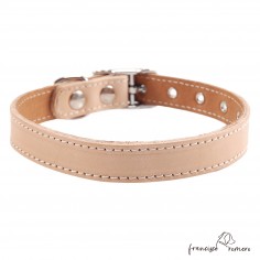 Collar doble piel de vaquetilla con herrajes de Níquel Natural 3 2