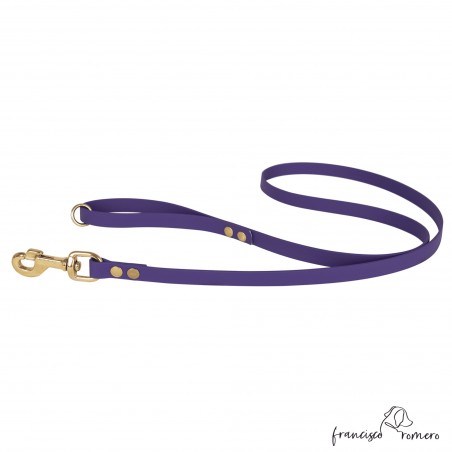 Correa de Paseo Biothane Beta Herrajes de Latón Violeta para perro