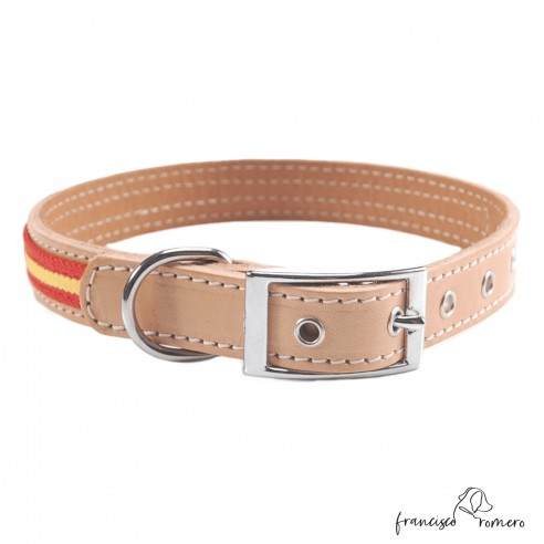 Collar doble piel bandera España y...