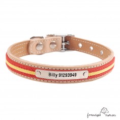 Collar doble piel bandera...