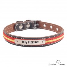 Collar doble piel bandera...