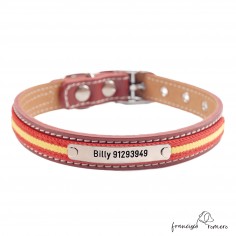 Collar doble piel bandera...