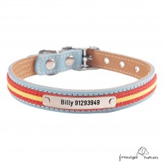 Collar doble piel bandera...