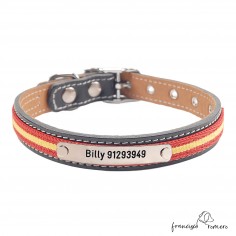 Collar doble piel bandera...