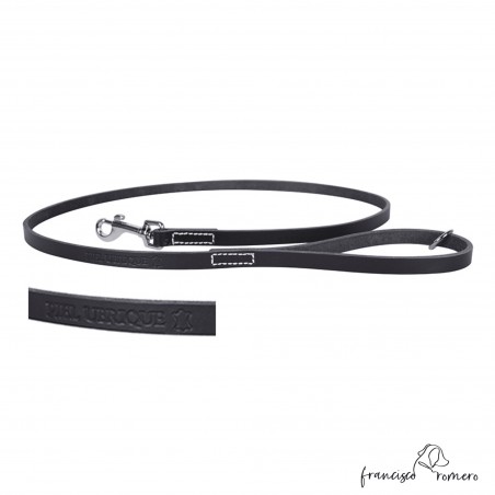 Correa perro piel de Ubrique puppy Negro