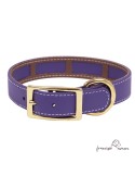 Collar Biothane Funda Antiparasitaria Hebilla Latón Violeta para perro