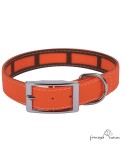 Collar Biothane Beta Funda Antiparasitaria Níquel Naranja para perro