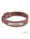 Collar Biothane Funda Antiparasitaria Personalizado Marrón para perro
