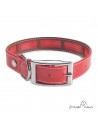 Collar Biothane Funda Antiparasitaria Personalizado Rojo para perro