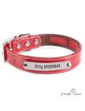 Collar Biothane Funda Antiparasitaria Personalizado Rojo para perro