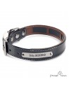 Collar Biothane Funda Antiparasitaria Personalizado Negro para perro