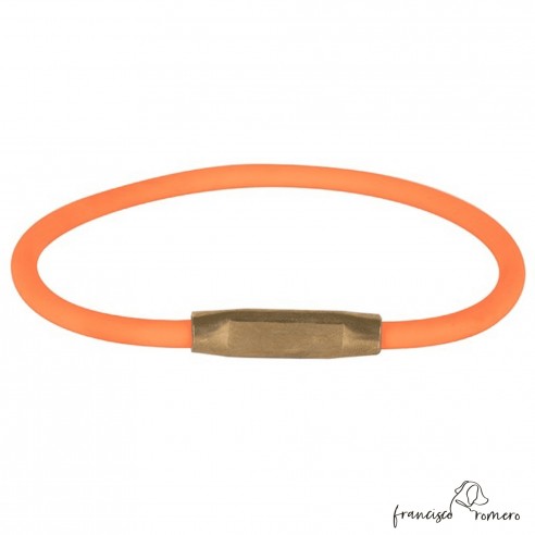 Collar Redondo Biothane 8 mm Naranja