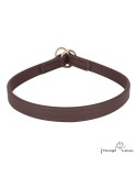 Collar adiestramiento de perros biothane súper duro Marrón