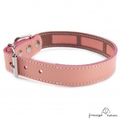 Collar Piel Funda Antiparasitaria Hebilla Rulo Rosa Palo 2 2