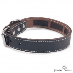 Collar Piel Funda Antiparasitaria Hebilla Rulo Marrón 2 2