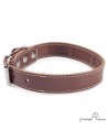 Collar Piel Funda Antiparasitaria Hebilla Rulo Chocolate 3