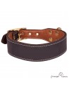 Collar de piel engrasada con quitavueltas para perros