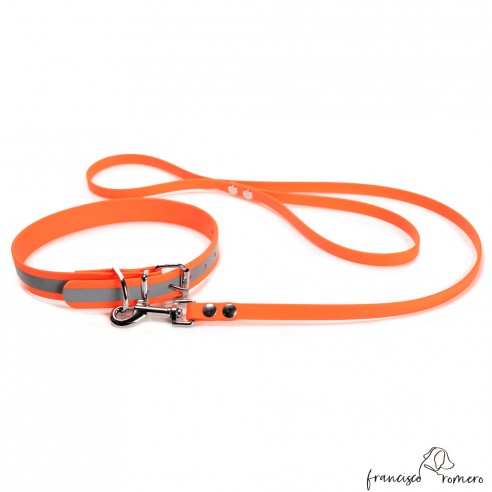 Collar Reflectante Naranja para perros