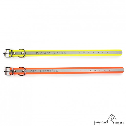 Collar Reflectante Naranja para perros