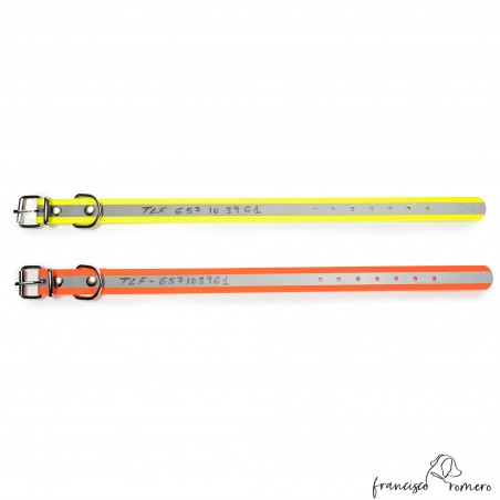Collar Reflectante Naranja para perros