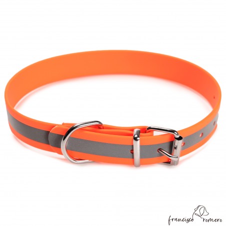 Collar Reflectante Naranja para perros