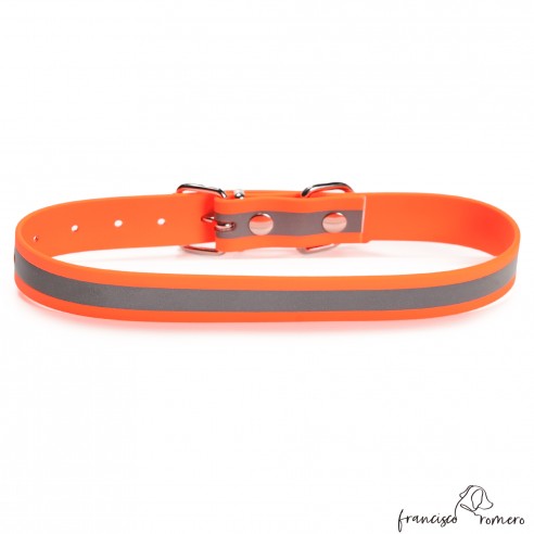 Collar Reflectante Naranja para perros