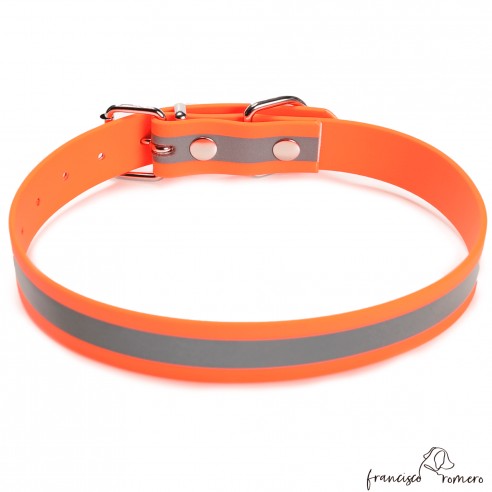 Collar Reflectante Naranja para perros