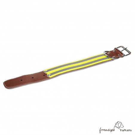 Collar Poliuretano para perros de rehala 5 cm dos tiras 1 hebilla