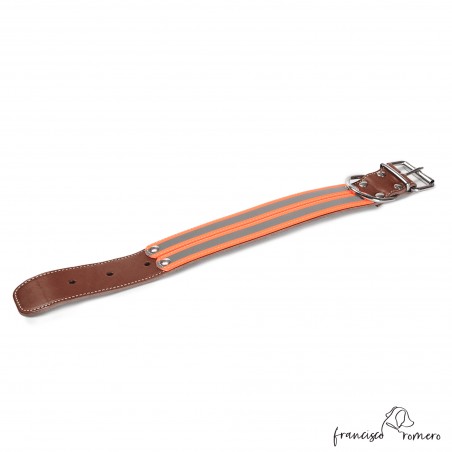 Collar Poliuretano para perros de rehala 5 cm dos tiras 1 hebilla