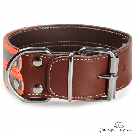 Collar Poliuretano para perros de rehala 5 cm dos tiras 1 hebilla