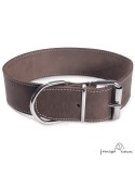 Collar piel para perros de raza grande Marrón