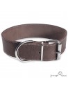 Collar piel para perros de raza grande Marrón