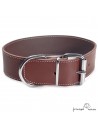 Collar piel para perros de raza grande Chocolate
