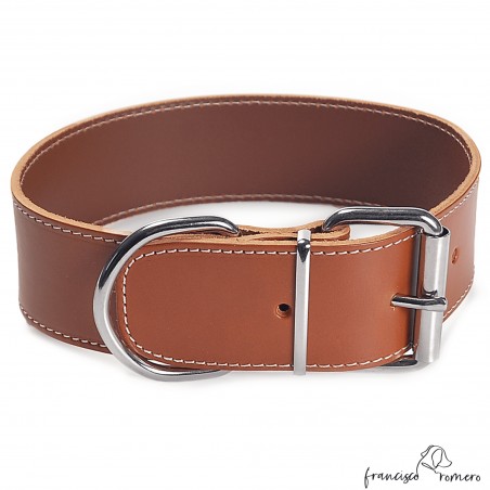 Collar piel para razas grandes Caramelo