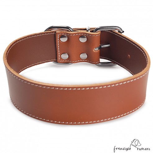 Collar piel para razas grandes Caramelo