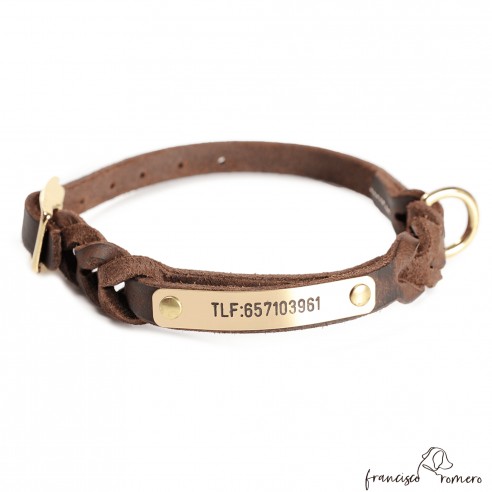 Collar Piel Doble Trenzado 1,3 cm...