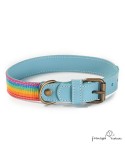 Collar Piel Arco Iris para perros