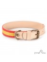 Collar Piel Bandera España para perros Personalizado