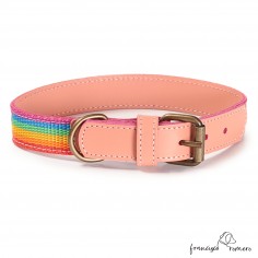 Collar Piel Arco Iris Rosa... 2