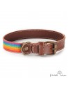 Collar Piel Arco Iris Chocolate para perros Personalizado