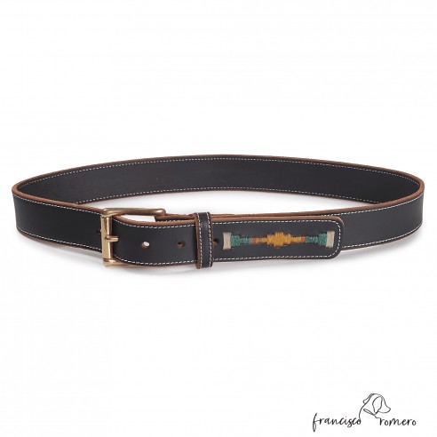 Cinturón Piel Bordado Argentino Unisex