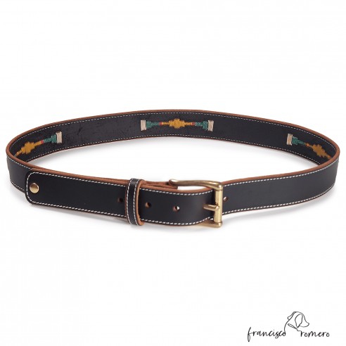 Cinturón Piel tres Bordados Argentino...