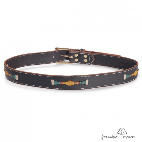 Cinturón Piel tres Bordados Argentino...