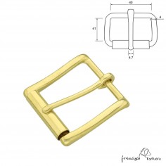 Hebilla rulo latón 4 cm
