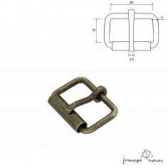Hebilla rulo oro viejo 2,5 cm