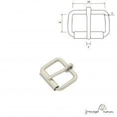 Hebilla Rulo Níquel 2 cm