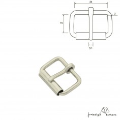 Hebilla Rulo Níquel 2,5 cm