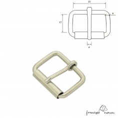 Hebilla Rulo Níquel 3 cm