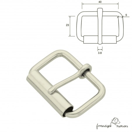 Hebilla Rulo Níquel 4 cm