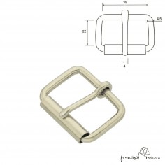 Hebilla Rulo Níquel 3,5 cm